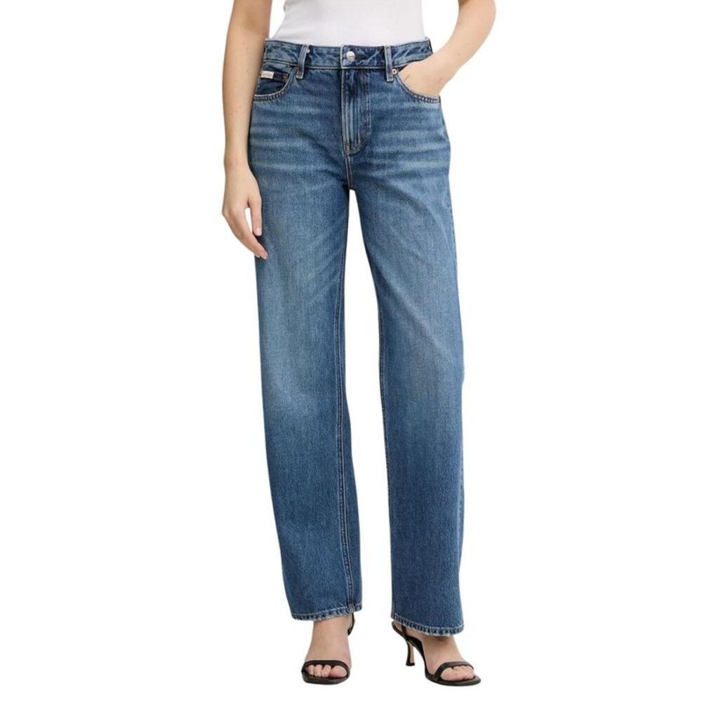 Calvin Klein Jeans Blue Cotton Mom Women's Jeans